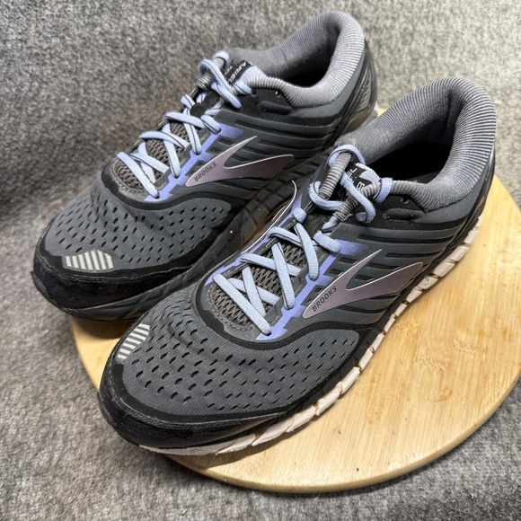 Brooks Shoes Womens Size 12 Black Gray Purple Ariel 18 Running Support Stability - Picture 5 of 8
